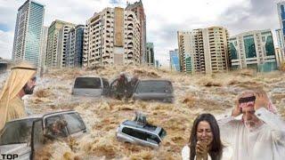 Mother nature angry! Strong flash flood hit Dubai Today ! UAE Floods 2022