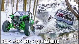 Cold Creek Carnage - SXS/UTV Winter Trail Riding - KRX1000, YXZ1000, RZR Turbo, Commander 800, RZR4