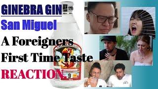 FOREIGNERS REACTION first time taste of GINEBRA GIN | Reaction Compilation Videos