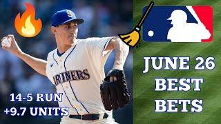 The Janitor's Closet: MLB BEST BETS for June 26, 2024 (14-5 IN JUNE!! )
