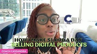 Turn Your Crafts Into Cash: $1,000/Day Selling Digital Products | Crafting With Cassandra