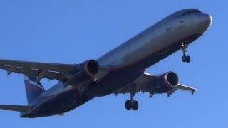 VQ-BEI Aeroflot Airbus A321 landing at London heathrow airport