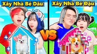 Đại Chiến Cặp Đôi Xây Nhà Cho Bé Dâu Và Đậu Thúi Simmy Kairon VS Sammy Phong Cận Trong Minecraft