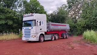 Oldskool SCANIA R500 V8 + Kipper [SOUND]