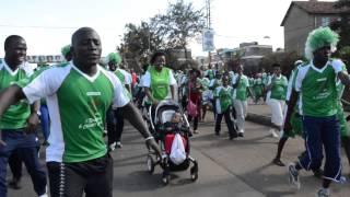 Gor Mahia fans at Mater Heart run in Nairibi