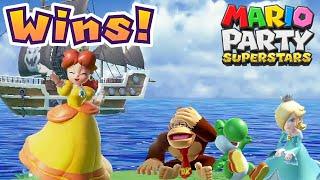 mario party superstars Daisy wins collection - donkey kong yoshi rosalina lost