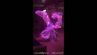 Belly dance with LED wings by Lanara. Восточный танец со световыми крыльями