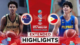 Australia  vs Philippines  | Extended Highlights | FIBA U17 Basketball World Cup 2024