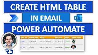 Power Automate flow HTML Table Formatting in Email | Flows & SharePoint
