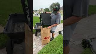 How Many Bags Will It Take? Overgrown Lawn Mowing #satisfying #asmr