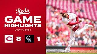 Rockies vs. Reds Game Highlights (7/11/24) | MLB Highlights