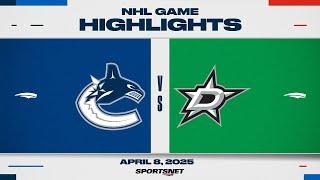 NHL Highlights | Canucks vs. Stars - April 8, 2025