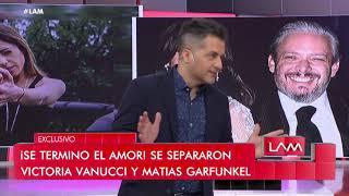 ¿Se terminó el amor? Se separaron Victoria Vanucci y Matías Garfunkel