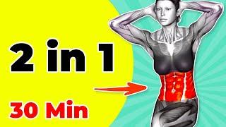  Pierde el vientre superior + grasa del vientre inferior  30 min Standing ABS Entrenamiento