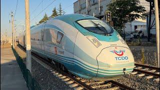 AWESOME TURKISH HIGH SPEED RAIL! A JOURNEY ON THE TCDD “YHT” SIEMENS VELARO FROM POLATLI TO ERYAMAN