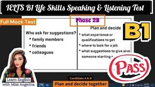 IELTS B1 Life Skills UKVI Work Visa || Phase 2B || Plan &  Decide Together || Recent Exam Topic 2023