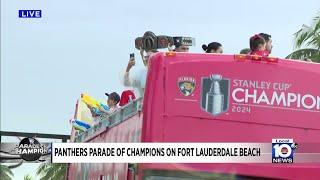 Florida Panthers parade: Stanley Cup Champions Title Belt