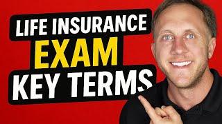 Life Insurance Exam Vocabulary - Riders, Options, Provisions