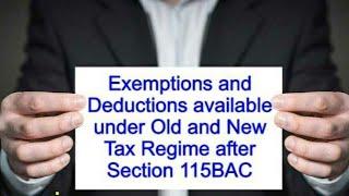 Section 115 BAC New taxation regime, benefits,drawbacks,breakeven point
