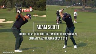 Adam Scott Golf Swing Short Irons (DTL & FO) Emirates Australian Open (Sydney), December 2019.