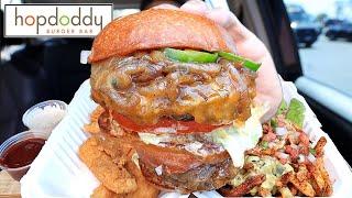 EATING HOPDODDY JUICY CHEESEBURGER & CHEESY NACHO FRIES MUKBANG