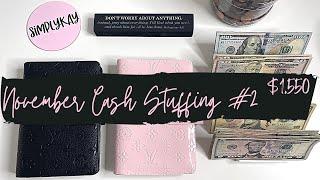 NOVEMBER #2 CASH ENVELOPE + SINKING FUNDS STUFFING | CASH STUFFING| SIMPLYKAY