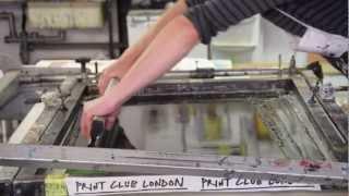 Screenprinting with Bob Gill at Print Club