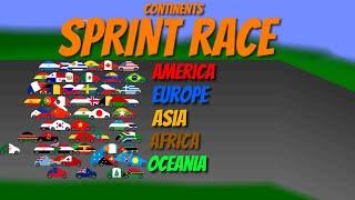 Sprint Car Continents - Algodoo Car Race