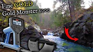 Minelab Gold Monster 1000 review. Testing how to use for small gold.