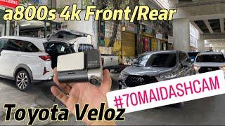 70mai a800s 4k dashcam | #toyotaveloz #70maia800s #toyota