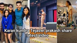 Tejaswi prakash Karan kundra enjoying comedy show!! teju share Her Hard Gym workout video