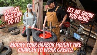 How to modify a Harbor Freight Tire Changer to work amazing!!! Follow this DIY guide!!