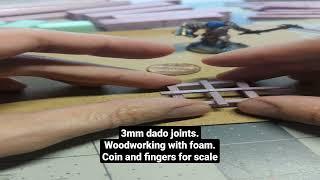 3mm dado joints in foam #craft #dnd #terrainbuilding #foam #woodworking