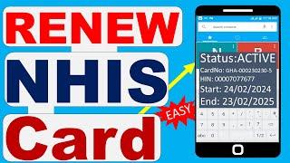 How to renew NHIS Card using mobile money (Step by Step)