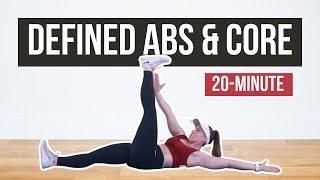 20 Minute Defined Abs & Core Workout At Home | No Equipment