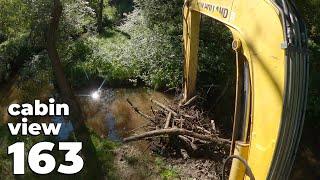 Two Beaver Dams - Beaver Dam Removal With Excavator No.163 - Cabin View