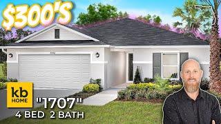 New Florida Homes in the $300’s // KB Home “1707” Model Tour Verona Titusville FL