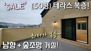 [서울복층빌라] 6호선 새절역 인근 실평수 50평 복층 마지막 1세대 분양가 인하! 숲조망 거실+일렬주차+높은층고 / 테라스가 2개나 있는 은평구신사동신축빌라 [이음주택2784]