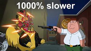 Family Guy - Peter kills Chicken 1000% slower