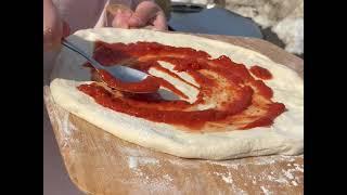 Making a pizza outdoor! Supchef X Ooni Pizza