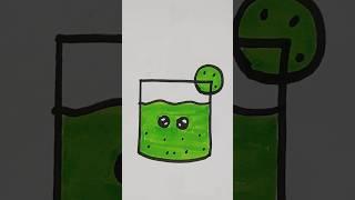 How to draw fruit juice glass | Easy drawing