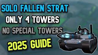 How to Triumph Solo Fallen with Only 4 Towers NST [2025] - Tower Defense Simulator | TDS