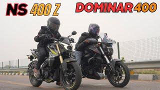 Pulsar NS400Z vs Dominar 400 Drag Race  | Most Awaited Video | The UP46 Rider |