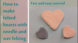 How To FELT HEARTS - Fast and easy ~ For decorating craft