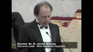 Discurso de ingreso en la RAE de Javier Marías