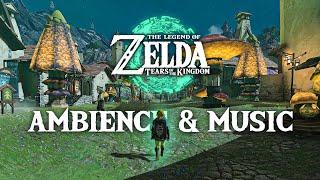 A Night in Hateno Village  Zelda TOTK Ambience & Optional Music