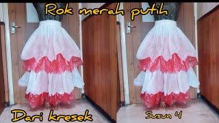 cara membuat rok kresek tumpuk 4