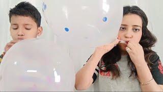 me and my little brother balloon challenge video  || balloon challenge | rfarooki