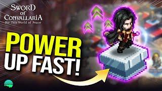 Sword of Convallaria EXTREME POWER LEVELING GUIDE! (Legendary Equip Day 1)