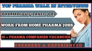 Work from homePharma jobs | Pharmaceutical jobs for fresher and experienced | Pharmacovigilance,